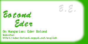 botond eder business card